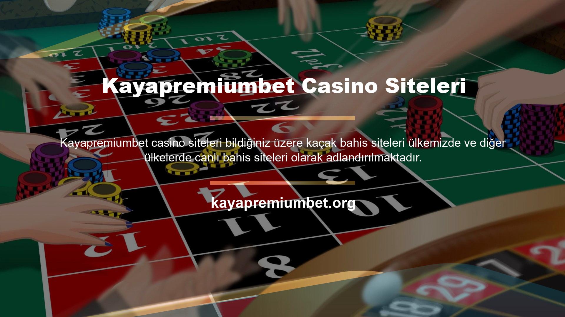 Ancak, canlı veya sanal casino siteleri gibi görünen sitelerin Türkiye'de yasa dışı olduğunu anlamak çok önemlidir
